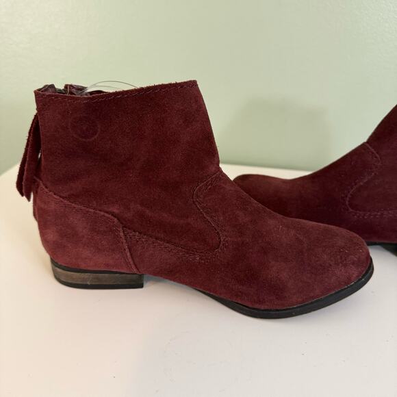 Steve Madden P-Zinc Ankle Booties 6 Womens Casual Suede Leather Cut Out Zip Red - Picture 8 of 11